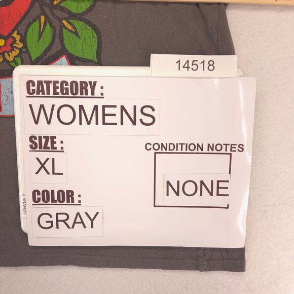 Guns And Roses Band Crew Neck Graphic Shirt Womens Size Extra Large XL Gray - Picture 8 of 9